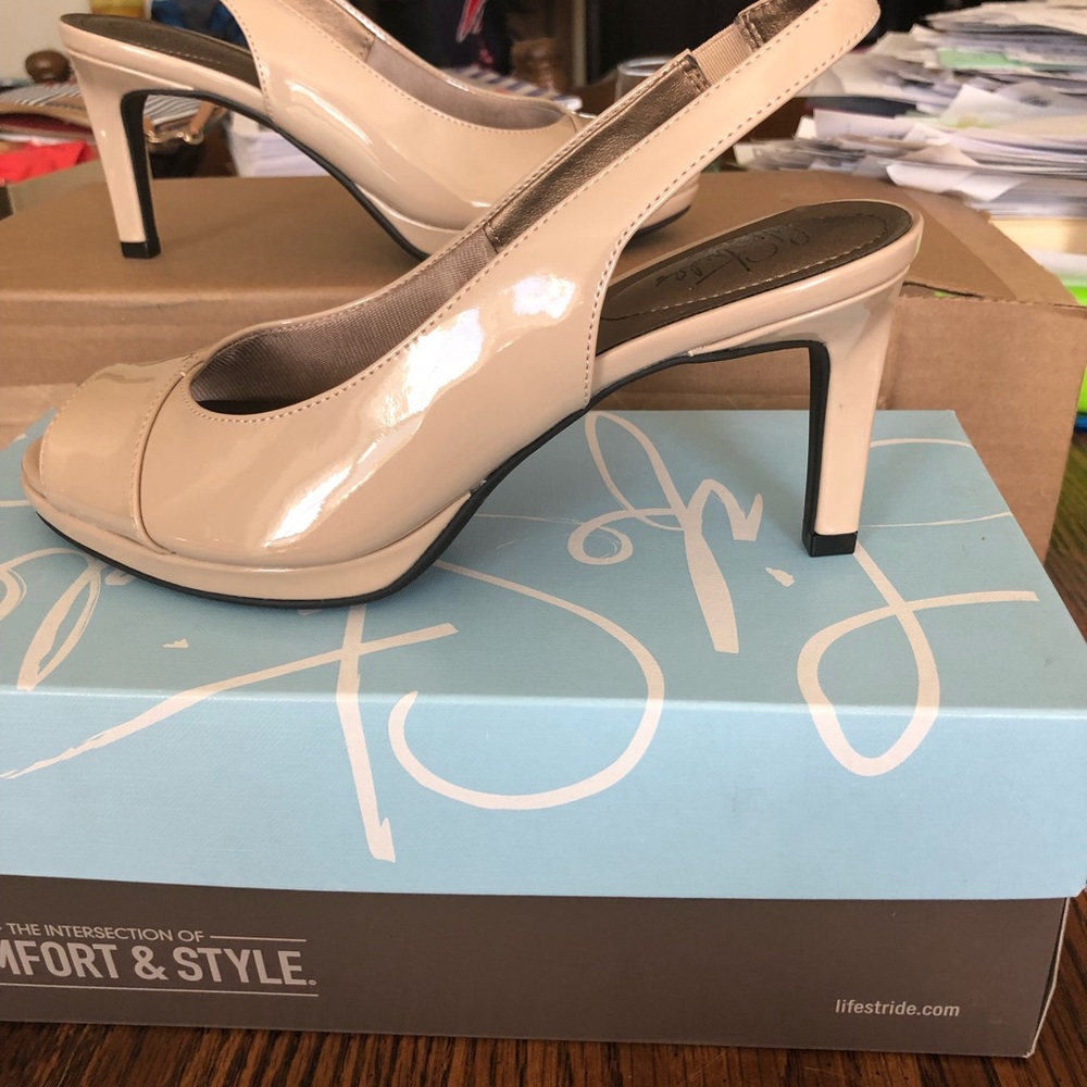 Peep toe heels